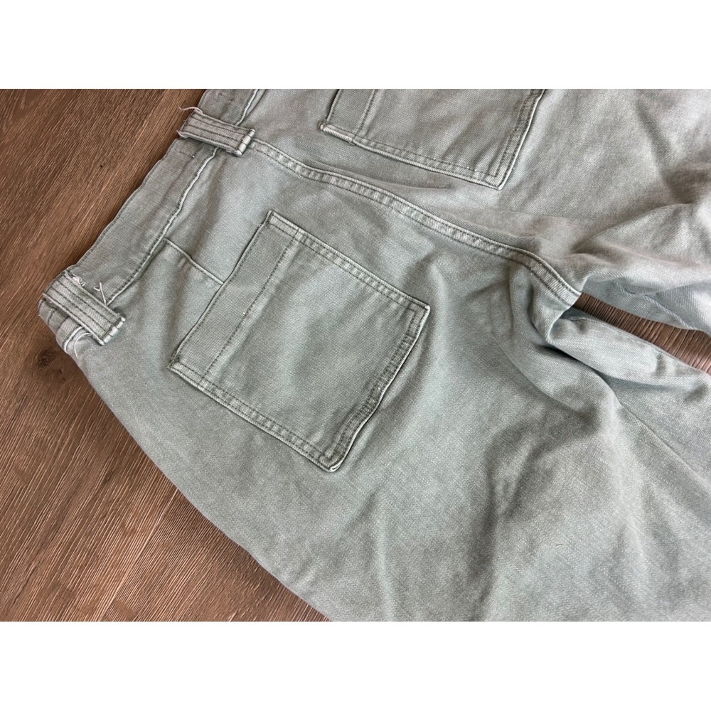 Vervet Los Angeles Sage Green Cargo Pants Straight Leg Stretch V3376AGS Size 31 - Picture 12 of 13